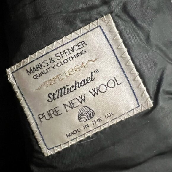 Vintage St Michael Marks & Spencer Wool Blazer | Herringbone Tweed | Size Medium - Picture 4 of 8